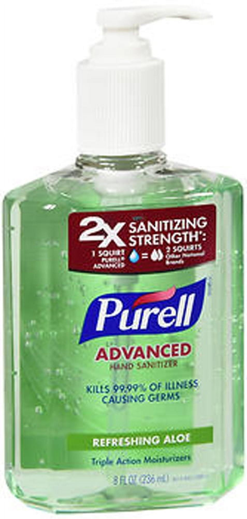 Purell Antibacterial Advanced Hand Sanitizer with Aloe Scent Gel, 8 oz ...