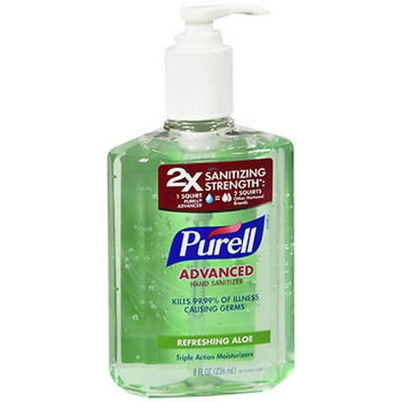 Purell Instant Hand Sanitizer with Pump - Aloe, 8 Ounce