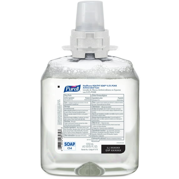 Purell Healthy Soap Foaming Antimicrobial Soap Dispenser Refill Bottle Floral Scent 1,250 mL 5178-04 4 Ct