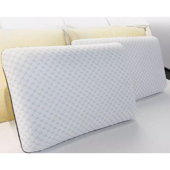 Purelux Gel Memory Foam Adjust Comfort Cooling Pillows 2-Pack, White Queen