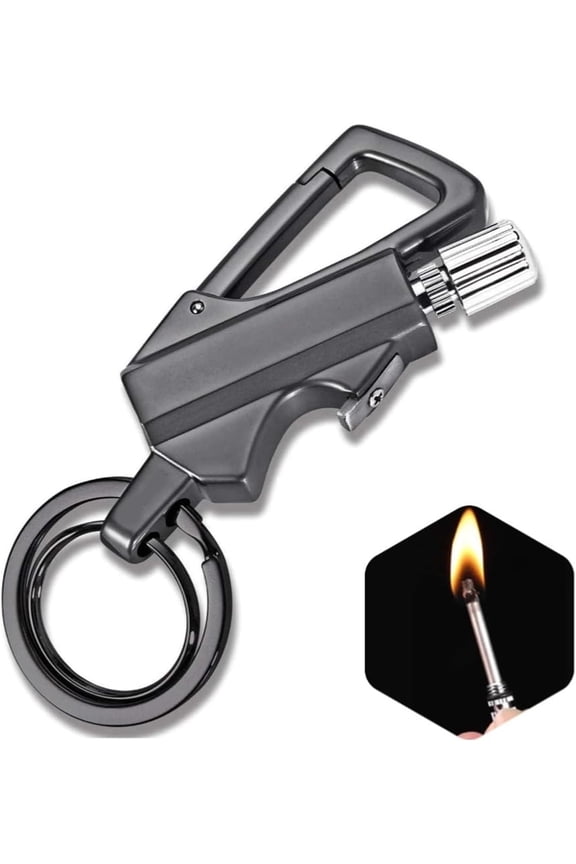 Purely Crafted Lighter, Lighter Keychain with Bottle Opener