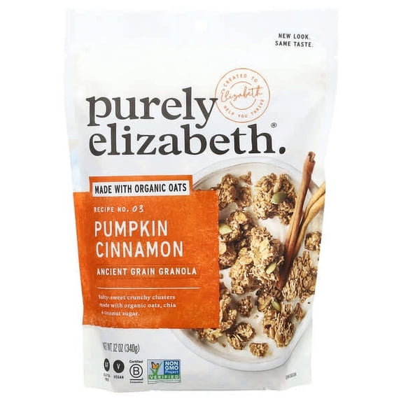 Purely Elizabeth Ancient Grain Granola Gluten Free Pumpkin Cinnamon Pack of 2