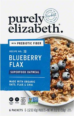 Purely Elizabeth Blueberry Flax Superfood Oatmeal, 6 ct