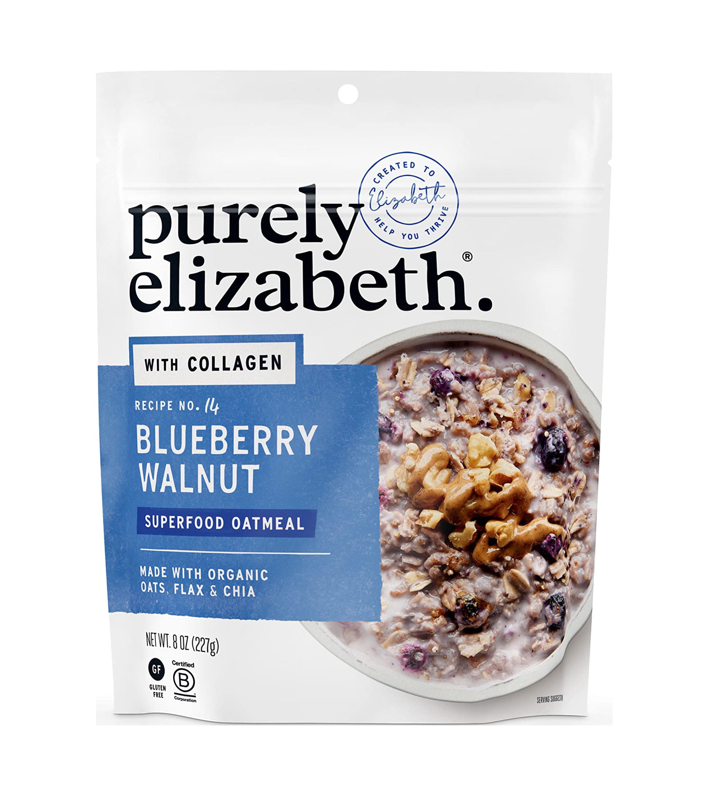 Purely Elizabeth, Blueberry Walnut, MMF7 Superfood Oatmeal Pouch 8oz