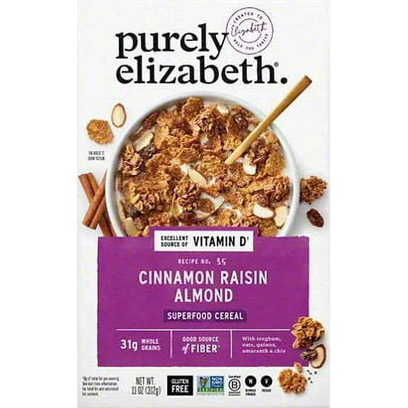 Purely Elizabeth Cinnamon Raisin Almond Superfood Cereal, 11 oz