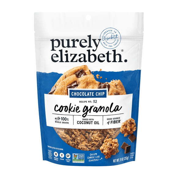 Purely Elizabeth Cookie Granola, Chocolate Chip, Gluten-Free, 9 oz Bag