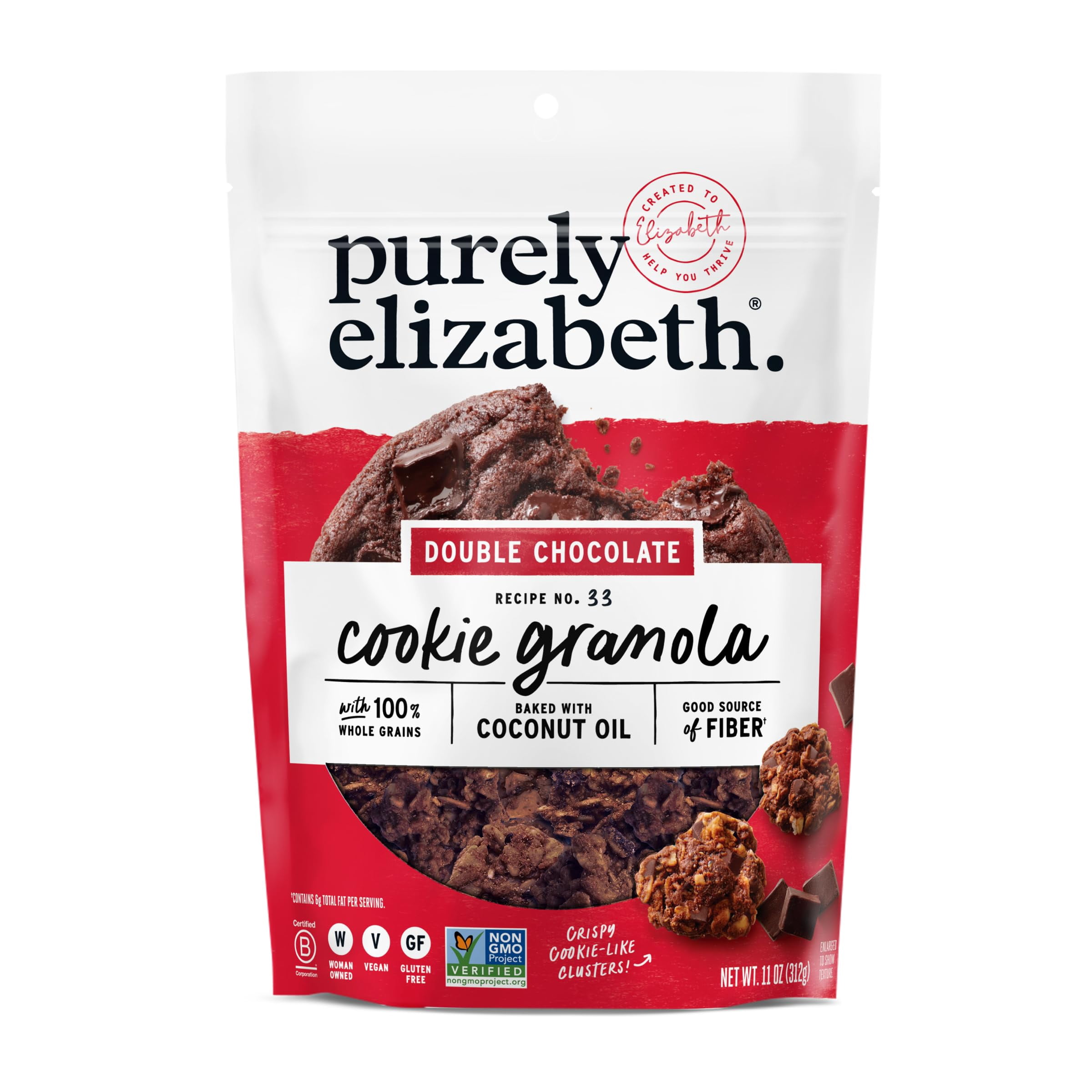 Purely Elizabeth Cookie Granola, Double Chocolate, Gluten-Free