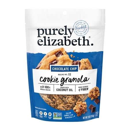 Purely Elizabeth Cookie Granola, Chocolate Chip, Gluten-Free, 9 oz Bag