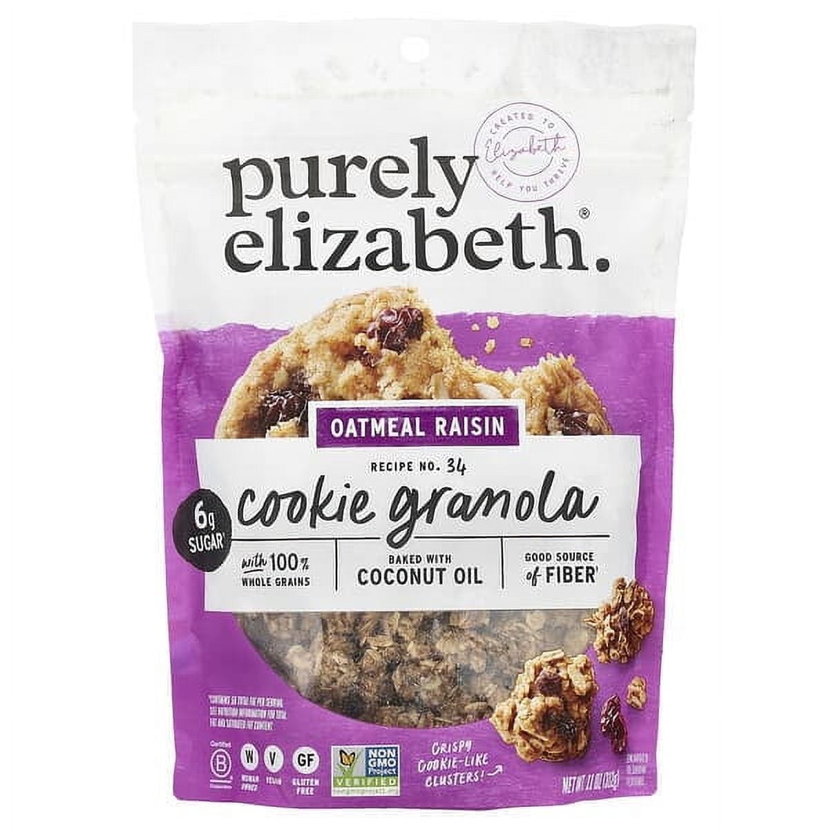 Purely Elizabeth, Cookie Granola, Oatmeal Raisin, 11 oz Pack of 2