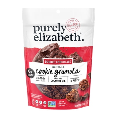 Purely Elizabeth Cookie Granola, Double Chocolate Chip, Gluten-Free, 9 oz Bag