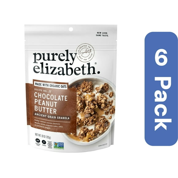Purely Elizabeth Granola Nut Butter Chocolate Sea Salt 10 oz (Pack of 6)