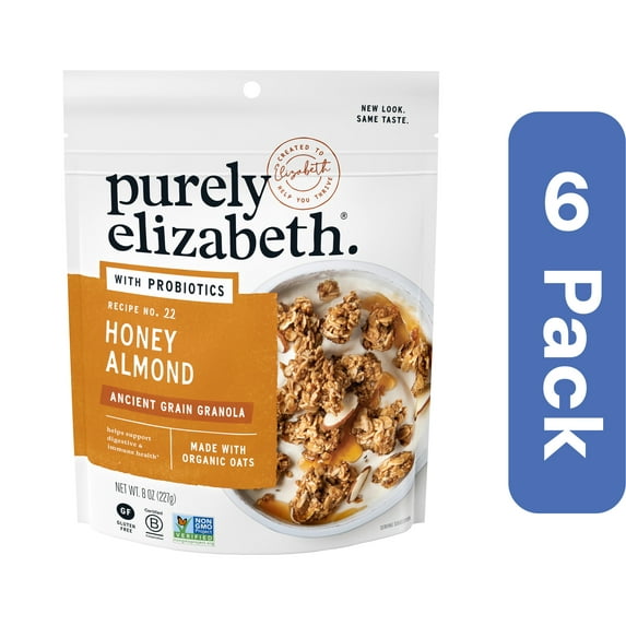 Purely Elizabeth Granola Probiotic Honey Almond 8 oz (Pack Of 6)