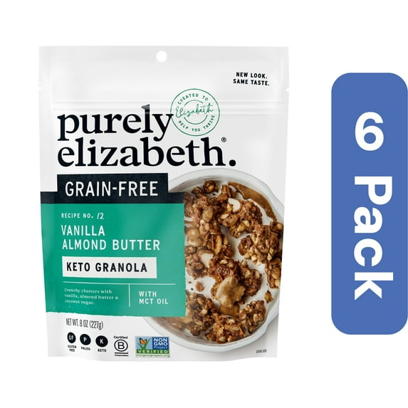 Purely Elizabeth Granola Vanilla Almond Butter MCT 8 oz (Pack Of 6)