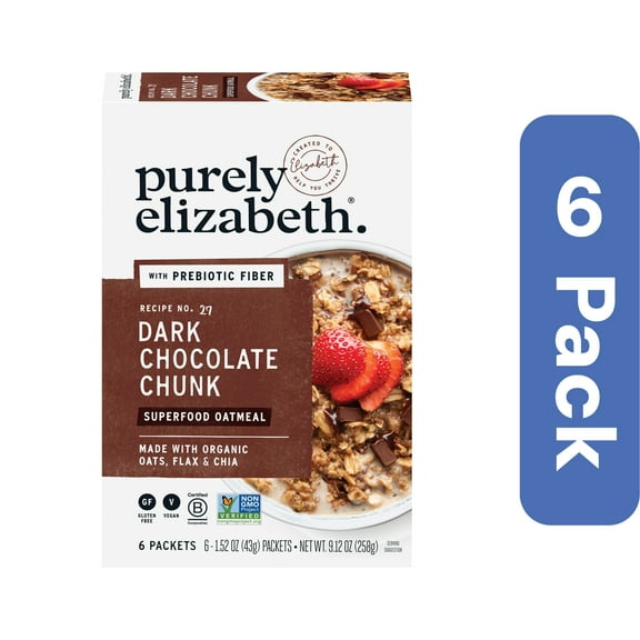 Purely Elizabeth Oatmeal Dark Chocolate Multigrain 9.12 oz (Pack Of 6)