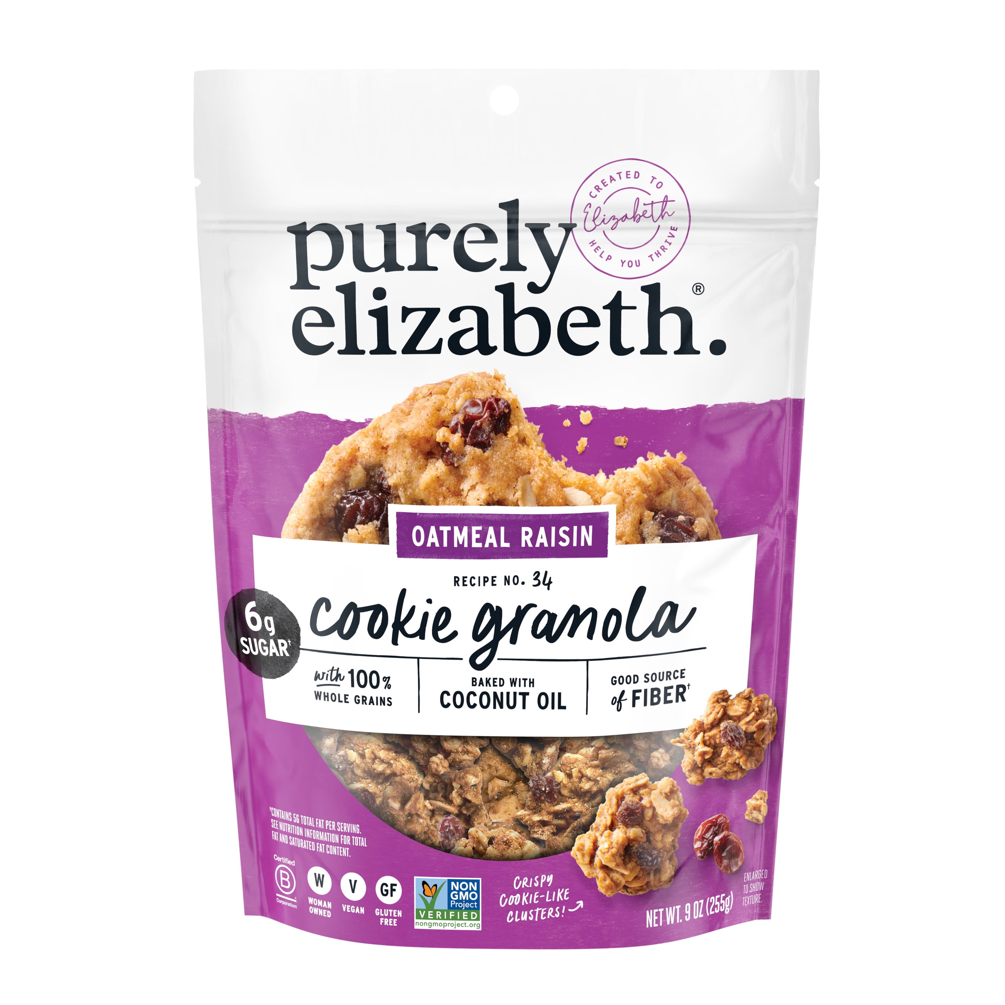 Purely Elizabeth Organic Almond Coconut Cereal - Oatmeal Raisin Cookie