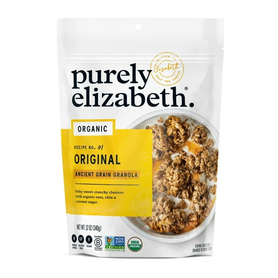 Purely Elizabeth, Organic Original, Ancient Grain SMRGranola, Gluten-Free, Non-GMO (12oz Bag)