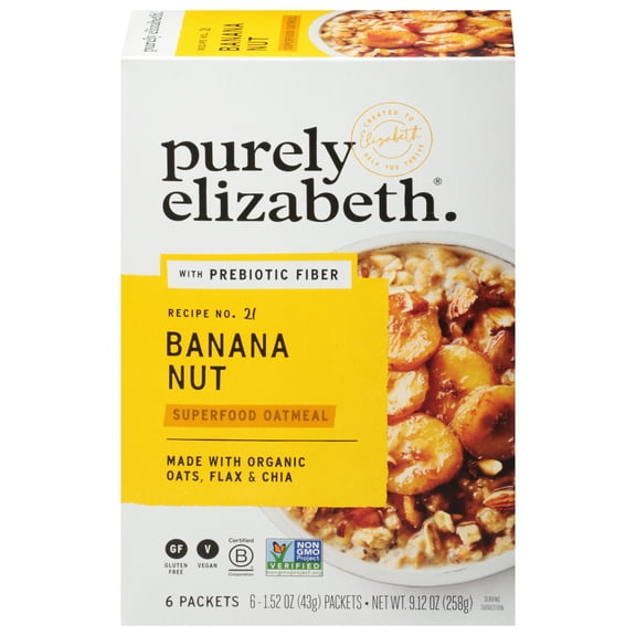 Purely Elizabeth - Sugar Free Oatmeal Banana Nut - Case of 6-9.12 OZ