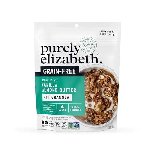 Purely Elizabeth Vanilla Almond Butter Keto Granola Made With Nuts And Seeds Grain Free