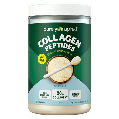 Purely Inspired Collagen Peptides Powder with Biotin, Unflavored, 1 lb, 20 Servings