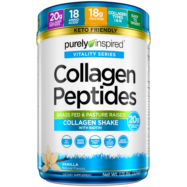 Purely Inspired Collagen Protein Powder with Biotin, Vanilla, 1.15 lbs, 23 Servings