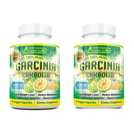 Purely Inspired GARCINIA CAMBOGIA 60 Tabs Weight Loss Fat Burner Green Coffee (Pack of 2)