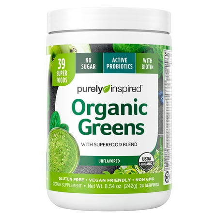 Purely Inspired Organic Greens Superfood Supplement Powder Blend , Unflavored, 8.57 oz, 24 Servings