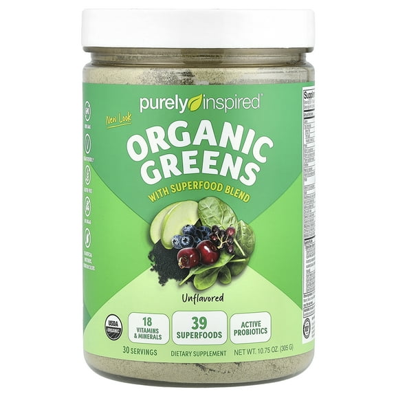 Purely Inspired Organic Greens With Superfood Blend, Unflavored, 10.75 oz (305 g)