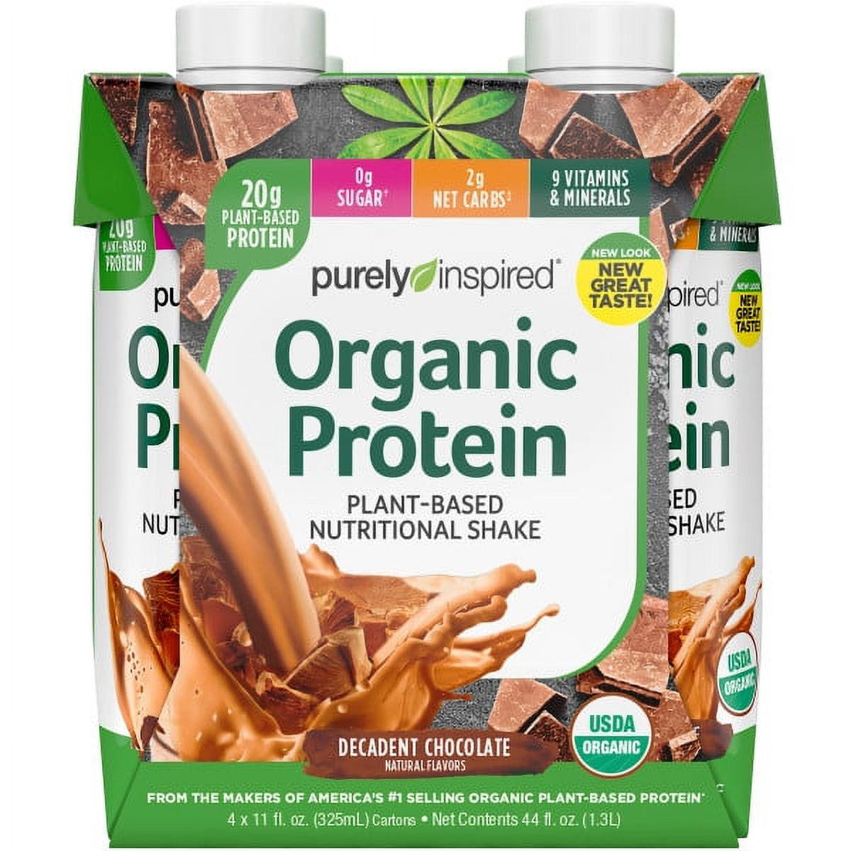 Purely Inspired Organic PlantBased Protein Shakes, 20 G Protein