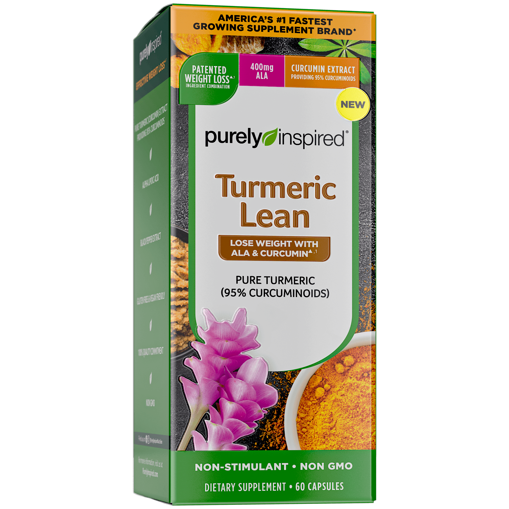 Purely Inspired Turmeric Lean, ALA & Curcumin, NonStimulant Weight