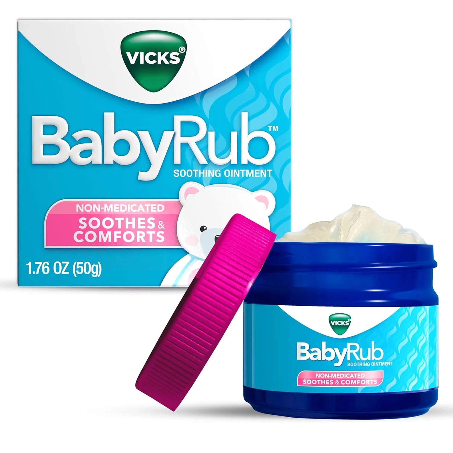 Purely - New Vicks Babyrub Chest Rub Ointment With Aloe & Lavender, 1.76 Oz