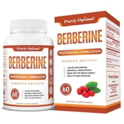 Purely Optimal Berberine HCl 1200mg لدعم القلب وسكر الدم والكوليسترول 60 كبسولة نباتية