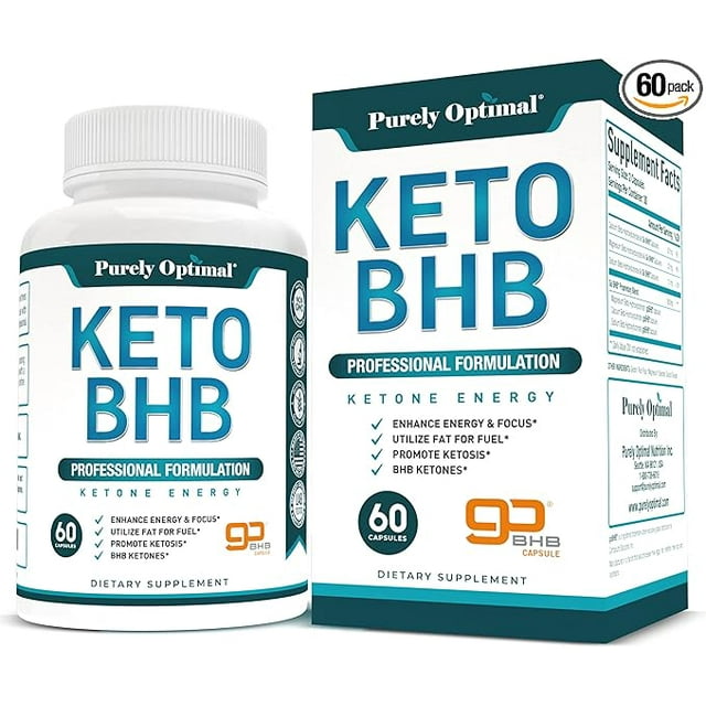 Purely Optimal Premium Keto Diet Pills Utilize Fat for Energy with Ketosis - Boost Energy & Focus, Manage Cravings, Support Metabolism - Keto Bhb Supplement for Women & Men - 30 Days Supply