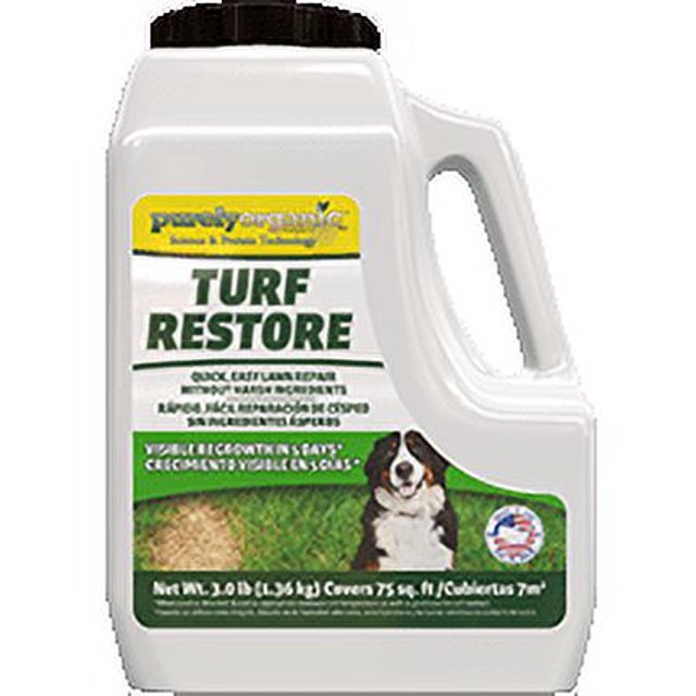 Purely Organic Products LLC. 3 lb.Turf Restore Grass Seed and Lawn
