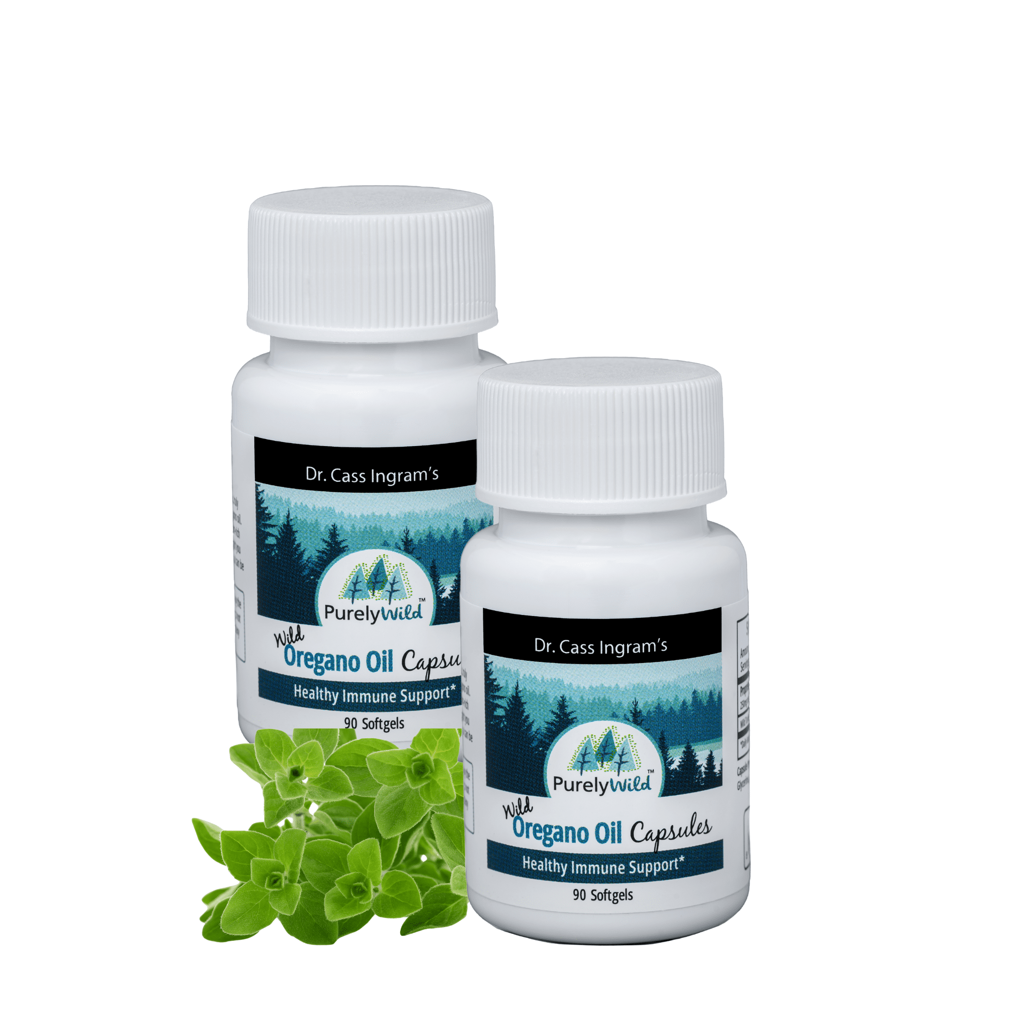 Purely Wild Oregano Oil Softgels 90 Count Mediterranean Sourced Immune Support Supplement