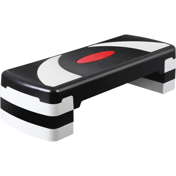 SONGMY 30'' Aerobics Stepper Workout Step Platform with 4" - 6" - 8" Adjustable Risers, Fitness Exercise Workout Trainer,Non-Slip Step Platform for Cardio, Core, Strength Training,Home Gym