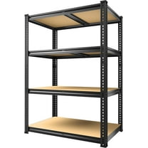 SONGMY 60.1" H Garage Shelving Adjustable Storage Shelves Heavy Duty Metal Shelving 35.5" W Metal Shelves for Warehouse Basement Kitchen Pantry Closet, 60.1" H x 35.5" W x 18" D