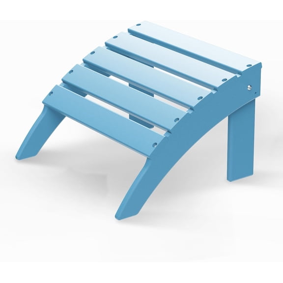 SONGMY Adirondack-Ottoman | Folding | HDPE Plastic | Outdoor Footrest | All Weather | Foot Rest | Foot Stool | Arctic | for Adirondack Chair | for Patio Backyard Pool