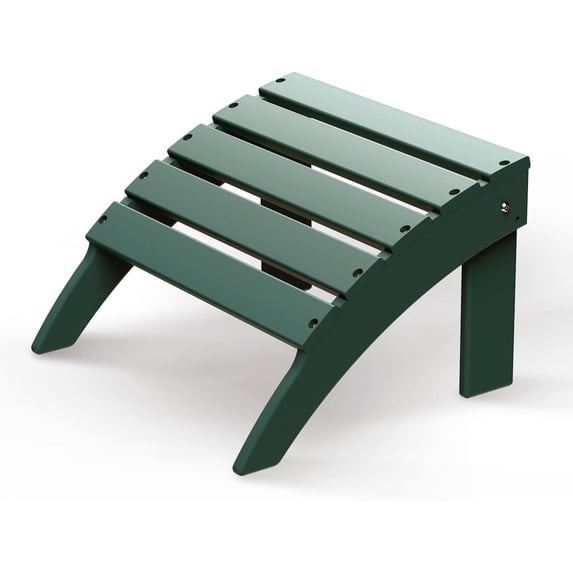 SONGMY Adirondack-Ottoman | Folding | HDPE Plastic | Outdoor Footrest | All Weather | Foot Rest | Foot Stool | Forest | for Adirondack Chair | for Patio Backyard Pool