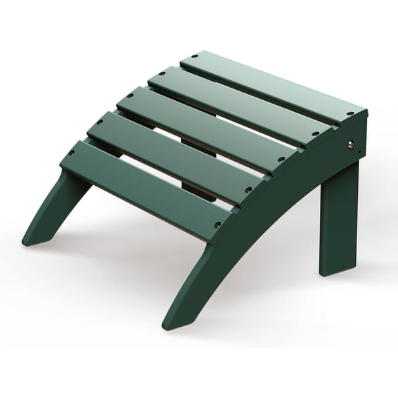 SONGMY Adirondack-Ottoman | Folding | HDPE Plastic | Outdoor Footrest | All Weather | Foot Rest | Foot Stool | Forest | for Adirondack Chair | for Patio Backyard Pool
