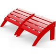 thumbnail image 1 of SONGMY Adirondack-Ottoman | Folding | Set of 2 | HDPE Plastic | Outdoor Footrest | All Weather | Foot Rest | Foot Stool | Red | for Adirondack Chair | for Patio Backyard Pool, 1 of 7