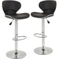 thumbnail image 1 of PurelyGoods  Bar Stools Set of 2, Counter Height Adjustable Bar Stools with Back Bar Stool PU Leather Swivel Bar Stool Kitchen Counter Bar Stools Dining Chairs, 1 of 7