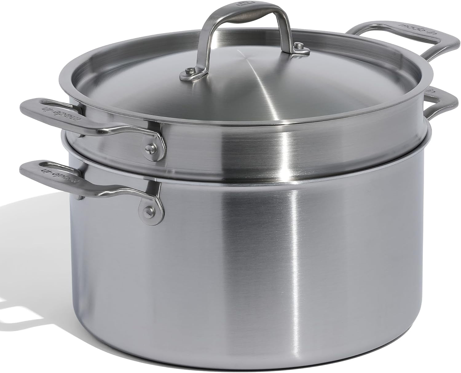 GSW Stainless Steel Steamer Pot With Insert - 20cm, 18/8 Steel, Works On Induction, Gas, Electric, Silver