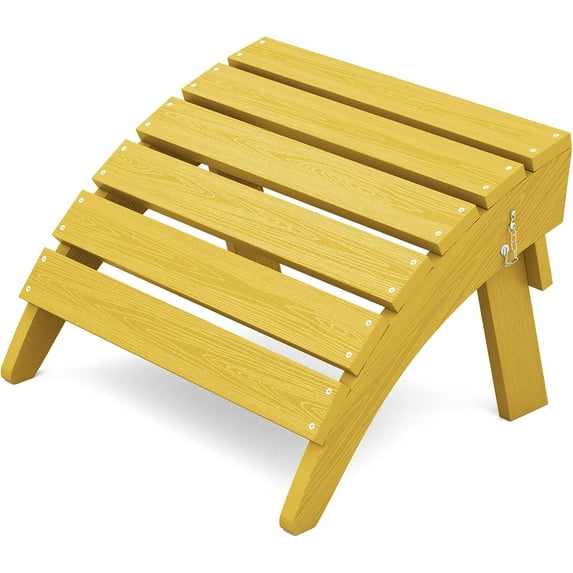 SONGMY Folding Adirondack Ottoman for Adirondack Chair, Yellow