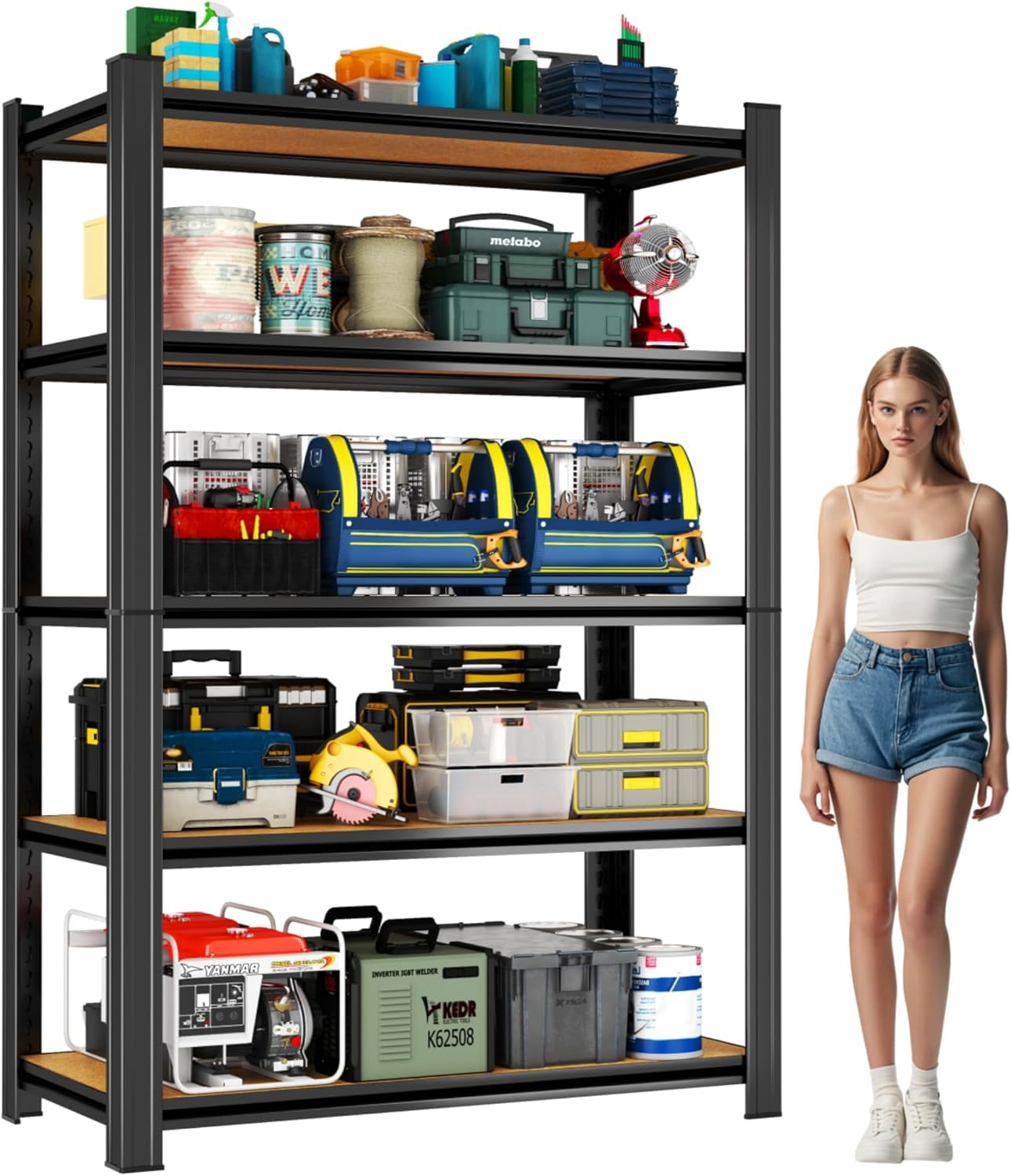 PurelyGoods Garage Shelving Unit, 3000Lbs Heavy Duty 5-Tier Metal ...
