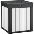 thumbnail image 1 of PurelyGoods Outdoor Storage Box 40 Gallon,Package Delivery Box for Outside, Parcel Drop deck boxes waterproof, Lockable Lid Porch Storage Bin For Package Delivery,Patio,House, Curbside,Black White, 1 of 10