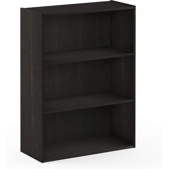 SONGMY Pasir 3-Tier Open Shelf Bookcase, Espresso