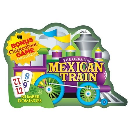 Puremco | Mexican Train Double 12 Professional Size Dominoes with Bonus Chickenfoot Game Included, Ages 6 Years & Up, For 2-8 Players