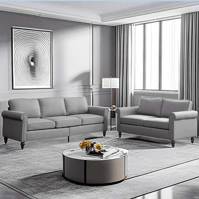 Living Room Furniture Sets PUREMIND 3-Piece Sofa Set - Modern Linen ...