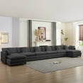 thumbnail image 1 of Puremind 217" Oversized Modular Sectional Sofa, 8 PCS U/L Shaped Sectional Couches, Convertible Sofa Bed, Cloud Couch for Living Room, Dark Gray, 1 of 8
