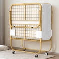 thumbnail image 1 of Puremind Folding Bed with 4 Inch Foam Mattress, 75"x41" Rollaway Bed for Adults/Guests, Space Saving Portable Bed, Easy Assembly & Moving, Standard, Gold, 1 of 8